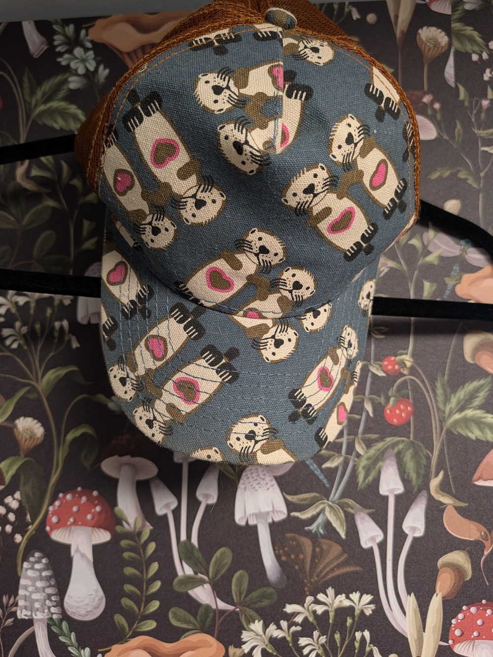 Bungalow 360 Otter Love Trucker Hat Browns And Blues